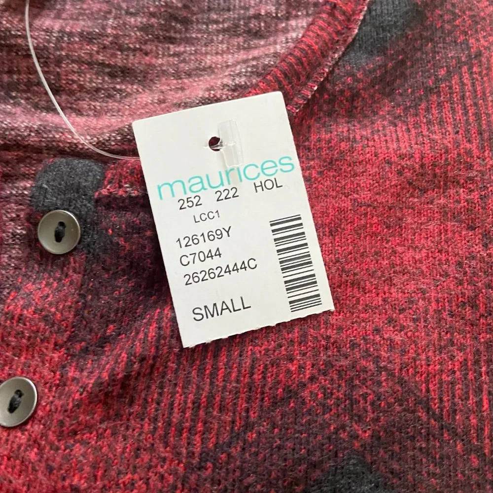 Maurices NWT Red Plaid Tank Top Size Small - Picture 5 of 10